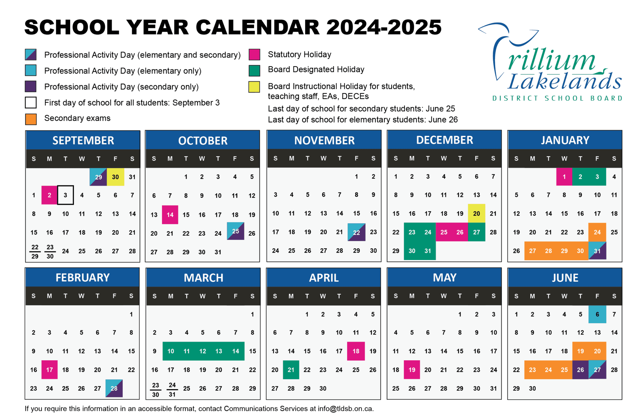 Calendar Ridgewood Public School